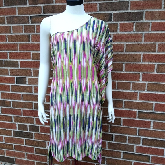 Charlie Jade Silk One Shoulder Drape Dress - Picture 3 of 10